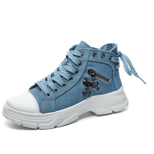 Frauen Mode Turnschuhe Weiß Schuhe Bequem Atmungsaktiv Casual Platform Sneakers Low Top Lace Up Footwer für Walking Running Hochzeit von Ulalaza