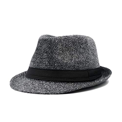 Gitter Filz Fedora Hut Vintage Style Casual Jazz Cap für Männer von Ulalaza