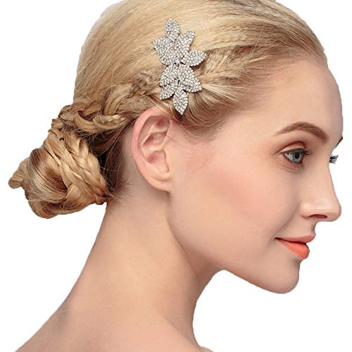 Kristall-Braut-Kopfschmuck, Hochzeits-Stirnband, Perlenhaar, Weinrebe, Strass, Haarschmuck für Frauen von Ulalaza