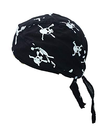 Ulalaza Atmungsaktive Bandana Mütze Baumwolle Durag Headwrap Piratenkappe Skull Caps Herren Damen Gr. Einheitsgröße, Schädel-02 Ulalaza Atmungsaktive Bandana Mütze Baumwolle Durag Headwrap Piratenkappe Skull Caps Herren Damen Gr. Einheitsgröße, Schädel-02 von Ulalaza