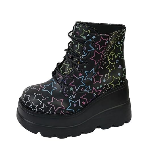 Ulalaza Damen Mary Jane Pumps, Lolita-Schuhe, süße Plattform, Gothic, Doppel-Knöchelriemen, runde Zehen, klobiger Absatz, Pumps, Dating, Nachtclub von Ulalaza