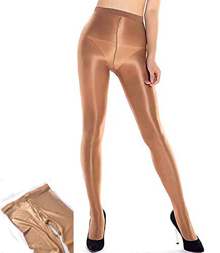 Ulalaza Damen glänzende Öl Strumpfhosen Strumpfhosen Socken Ultra schimmernd Shaping Dance Plus Size Footed 70D 60D 100D von Ulalaza