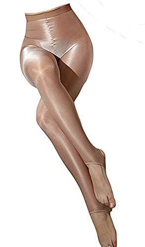 Ulalaza Damen glänzende Öl Strumpfhosen Strumpfhosen Socken Ultra schimmernd Shaping Dance Plus Size Footed 70D 60D 100D von Ulalaza