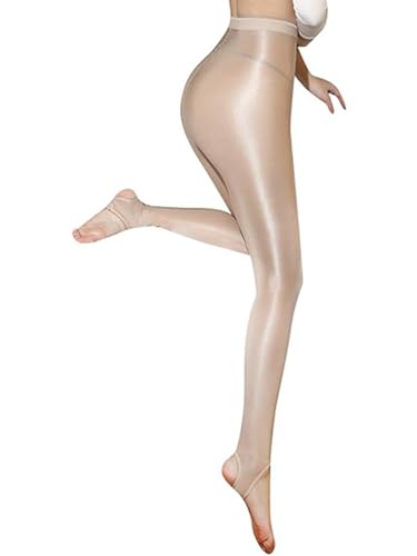 Ulalaza Damen glänzende Öl Strumpfhosen Strumpfhosen Socken Ultra schimmernd Shaping Dance Plus Size Footed 70D 60D 100D von Ulalaza