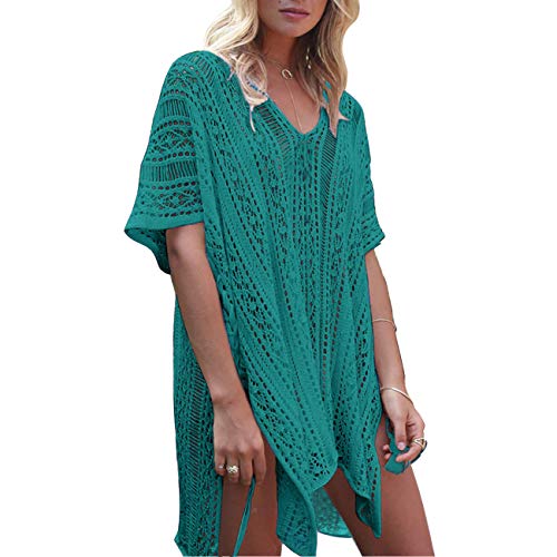 Ulalaza Frauen Badeanzug vertuschen für Beach Pool Bademode Häkelkleid von Ulalaza