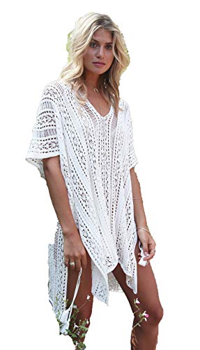 Ulalaza Frauen Badeanzug vertuschen für Beach Pool Bademode Häkelkleid von Ulalaza
