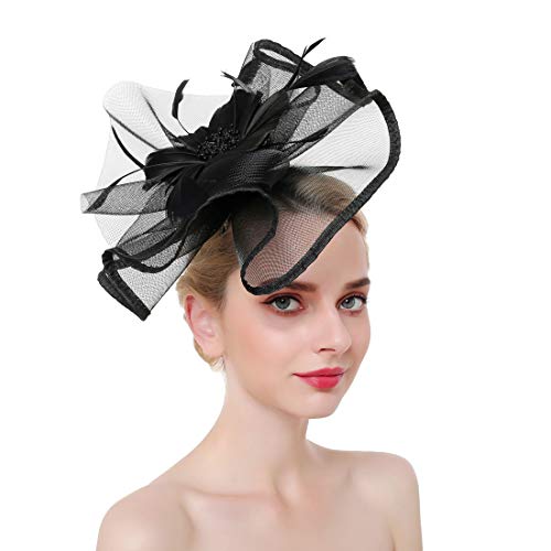 Ulalaza Frauen Fascinators Hut Haarspange Feder Hochzeit Braut Cocktail Hut Derby Kirche Bankett f¨¹r M?dchen Ulalaza Frauen Fascinators Hut Haarspange Feder Hochzeit Braut Cocktail Hut Derby Kirche Bankett f¨¹r M?dchen von Ulalaza