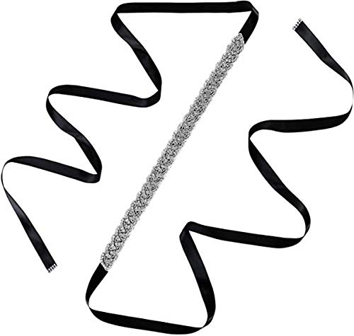 Ulalaza Frauen Prom Abendkleid dekorative Bund Braut Kristall Schärpen Hochzeit Gürtel Schärpe mit Strass von Ulalaza