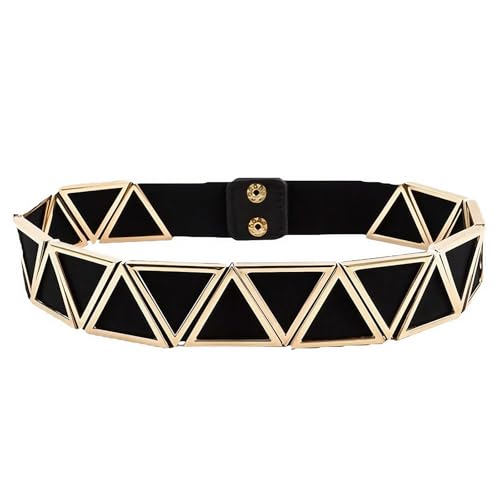 Ulalaza Frauen Vollmetall glatte Spiegelplatte Gürtel Kette Kleid dekoriert dünne goldene Silber Gürtel von Ulalaza