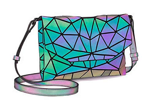 Ulalaza Geometrische leuchtende Einkaufstasche Holographische Geldbörsen und Handtaschen Flash Reflective Crossbody Bag für Frauen Ulalaza Geometrische leuchtende Einkaufstasche Holographische Geldbörsen und Handtaschen Flash Reflective Crossbody Bag für Frauen von Ulalaza