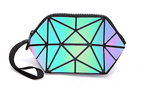 Ulalaza Geometrische leuchtende Einkaufstasche Holographische Geldbörsen und Handtaschen Flash Reflective Crossbody Bag für Frauen von Ulalaza