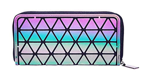 Ulalaza Geometrische leuchtende Einkaufstasche Holographische Geldbörsen und Handtaschen Flash Reflective Crossbody Bag für Frauen von Ulalaza