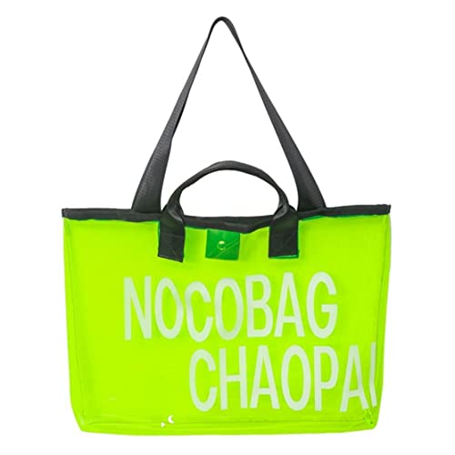 Ulalaza Große transparente, bonbonfarbene, gepunktete Strand-Umhängetasche, 2-in-1-Strandtaschen, transparente Taschen mit Innentasche für Damen von Ulalaza