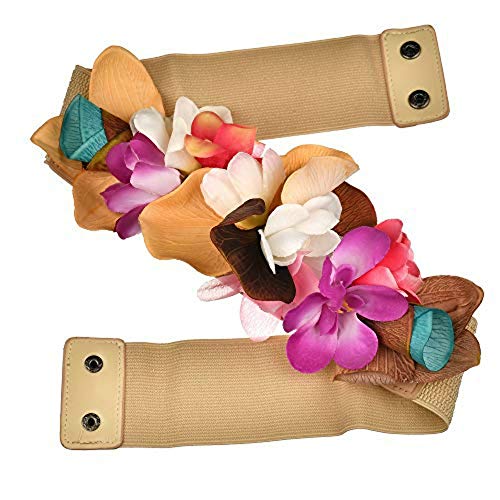 Ulalaza Hochzeit Braut Gürtel verbreitert elastische Blume Schärpe Frauen künstliche Blume Gürtel Ulalaza Hochzeit Braut Gürtel verbreitert elastische Blume Schärpe Frauen künstliche Blume Gürtel von Ulalaza