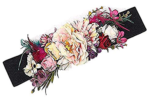 Ulalaza Hochzeit Braut Gürtel verbreitert elastische Blume Schärpe Frauen künstliche Blume Gürtel Ulalaza Hochzeit Braut Gürtel verbreitert elastische Blume Schärpe Frauen künstliche Blume Gürtel von Ulalaza