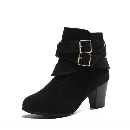 Ulalaza Modischer Knöchel-Sexy-High-Heels-Plateau-Kampfstiefel für Damen, spitzer Reißverschluss, Chelsea-Stiefel, doppeltes elastisches Retro-Kleid, Straßen-Walking, Hochzeitsfeier Ulalaza Modischer Knöchel-Sexy-High-Heels-Plateau-Kampfstiefel für Damen, spitzer Reißverschluss, Chelsea-Stiefel, doppeltes elastisches Retro-Kleid, Straßen-Walking, Hochzeitsfeier von Ulalaza