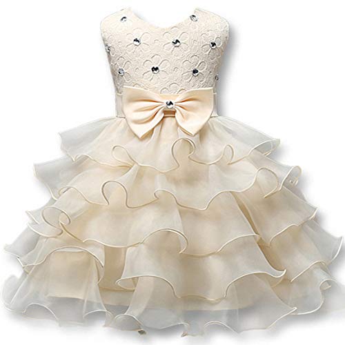 Ulalaza Prinzessin Poofy Blume Mädchen Kleider Geburtstag Party Cosplay Hochzeit Pageant Party Dress-Up von Ulalaza