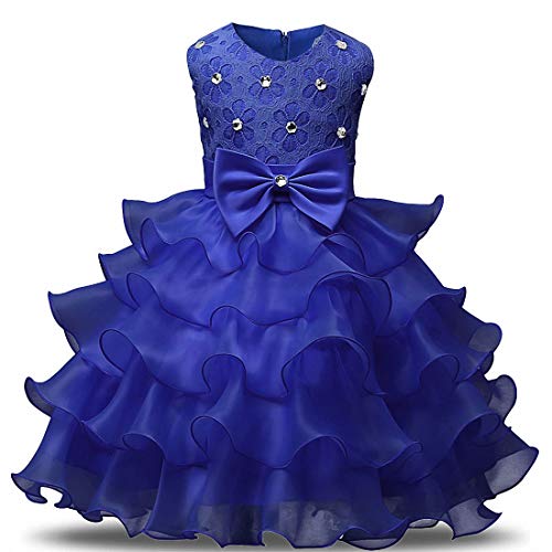 Ulalaza Prinzessin Poofy Blume Mädchen Kleider Geburtstag Party Cosplay Hochzeit Pageant Party Dress-Up von Ulalaza