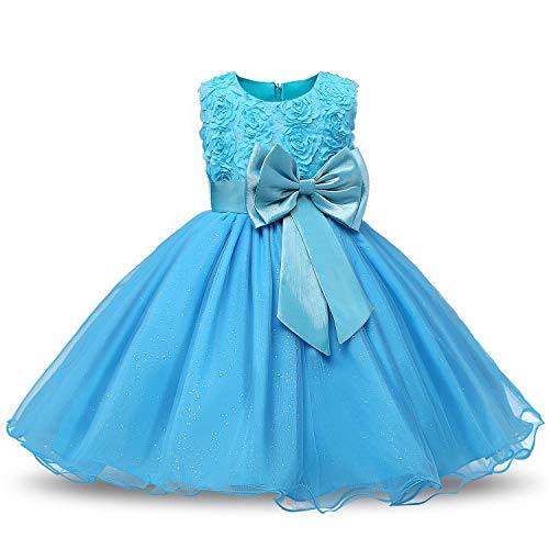 Ulalaza Prinzessin Poofy Blume Mädchen Kleider Geburtstag Party Cosplay Hochzeit Pageant Party Dress-Up von Ulalaza