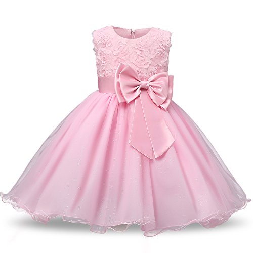 Ulalaza Prinzessin Poofy Blume Mädchen Kleider Geburtstag Party Cosplay Hochzeit Pageant Party Dress-Up von Ulalaza