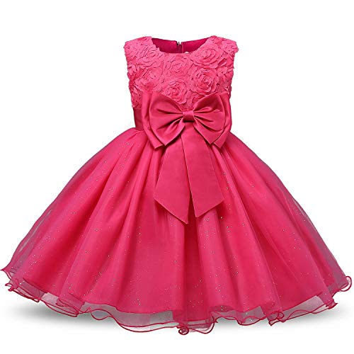Ulalaza Prinzessin Poofy Blume Mädchen Kleider Geburtstag Party Cosplay Hochzeit Pageant Party Dress-Up von Ulalaza