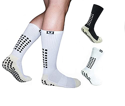 Ulalaza Unisex Anti-Rutsch-Sport verdicken Kissen Fußballsocken rutschfeste Griffige Traktion für Fußball-Basketball-Sport von Ulalaza