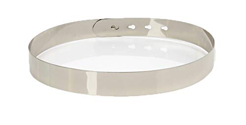 Ulalaza Womens Full Metal Sleek Spiegelplatte Bund Gürtel Kette Kleid dekoriert Skinny Golden Silver Belt von Ulalaza