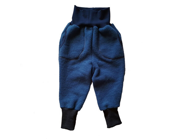 Ulalü Kinder Wollfleecehose mit Taschen in Nachtblau oder Kurkuma von Ulalü