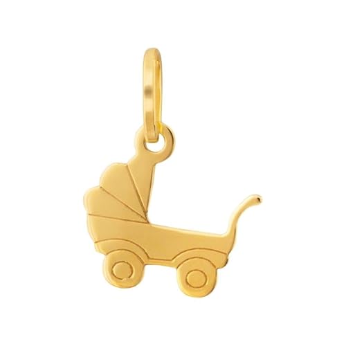 Ulex Premium 585 Gold Kinderwagen Anhänger poliert Baby Taufe Geburt filigran fein zart von Ulex Premium