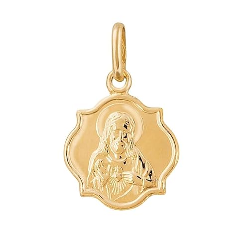 Ulex Premium 585 Gold Medaille Goldanhänger Mutter Gottes Czestochowa poliert oval Schmuck Anhänger religiös Schutz filigran edel fein von Ulex Premium