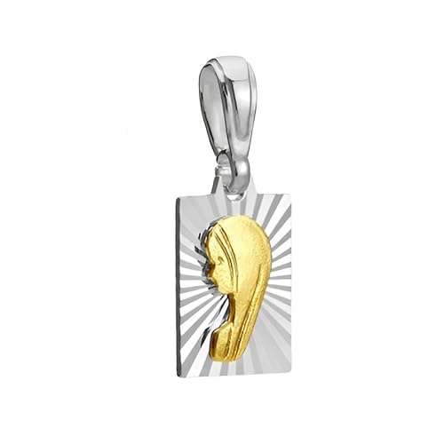 Ulex Premium 925 Sterling Silber Anhänger Medaillon Muttergottes von Fatima poliert feiner Schmuck Schutzengel Schmuckstück modern von Ulex Premium