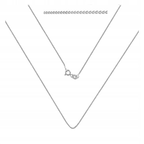 Ulex Premium 925 Sterling Silber Rundgliedkette 50 cm Rodiniert 1.2 mm Damen Halskette feine Silberkette glänzend modischer Schmuck Alltag Büro Frauen elegant von Ulex Premium