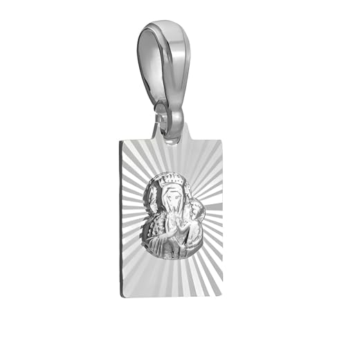 Ulex Premium 925 Sterling Silber Silberanhänger Medaille Mutter Gottes von Tschenstochau poliert edler Schutzengel religiöses Symbol katholischer Schmuck Damen Herren von Ulex Premium