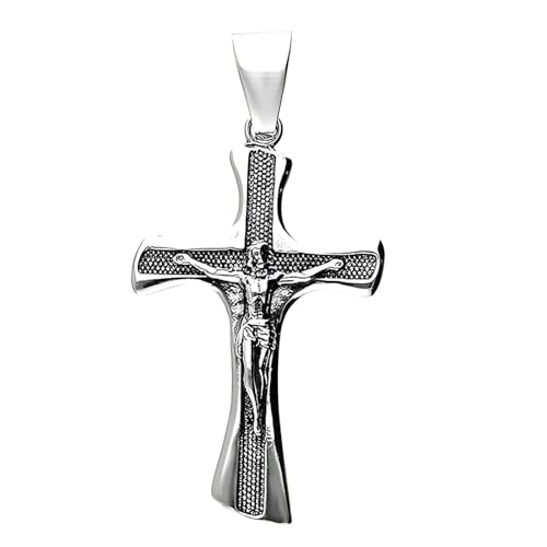 Ulex Premium 925 Sterling Silber oxidierter Kreuz Anhänger mit Jesus Christus detailreich spirituell traditionell langlebig hochwertig Schmuck Ulex Premium 925 Sterling Silber oxidierter Kreuz Anhänger mit Jesus Christus detailreich spirituell traditionell langlebig hochwertig Schmuck von Ulex Premium