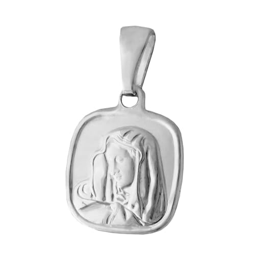 Ulex Premium 925 Sterling Silber polierter Medaillon Anhänger Mutter Gottes edel spirituell hochwertig modisch langlebig Damen Schmuck von Ulex Premium