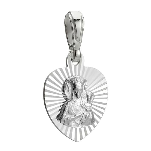 Ulex Premium 925 Sterling Silber polierter Medaillon Mutter Gottes Czestochowska feinster religiöser Schutz katholisch von Ulex Premium