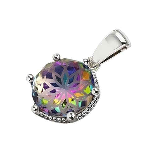 Ulex Premium 925 Sterling Silber polierter Volcano Kristall Anhänger Damen Schmuck funkelnd elegant fein hochwertig modisch langlebig filigran exklusiv von Ulex Premium