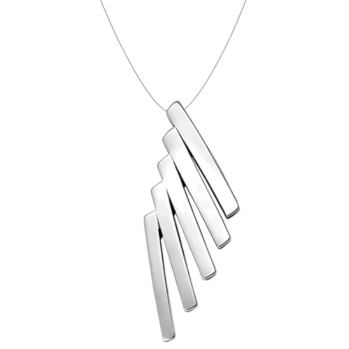 Ulex Premium 925 Sterling Silber polierter oxidierter filigraner Zaun Anhänger modern stilvoll robust modisch Damen Herren Schmuck von Ulex Premium