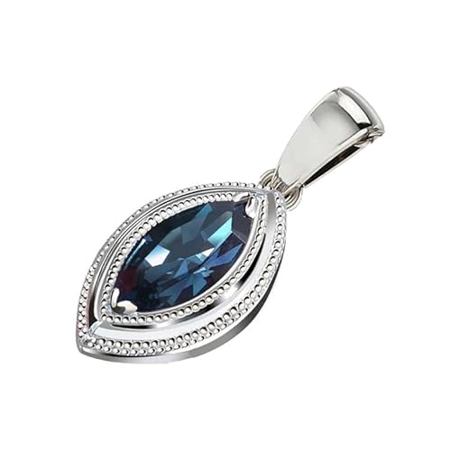 Ulex Premium 925 Sterling Silber rhodinierter ovaler Granat Kristall Anhänger edel modisch Damen Schmuck langlebig fein hochwertig stilvoll exklusiv von Ulex Premium