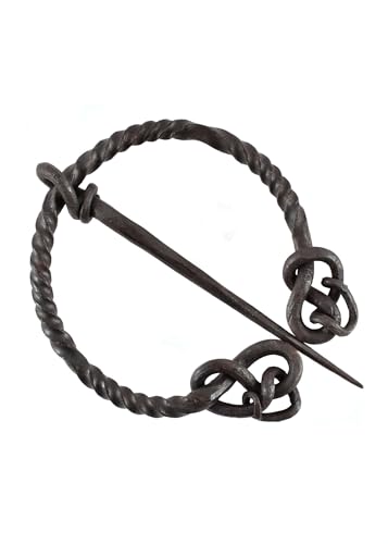 Ulfberth Ringfibel, tordiert, vierfach eingerollt, handgeschmiedet Mystische Brosche Wikinger Gewandschmuck Fibel LARP von Ulfberth