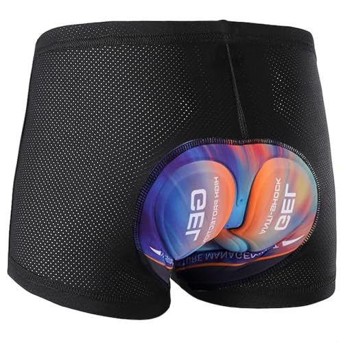Ulhnei Fahrradhose Herren Radunterhose 5D Gepolstert Radhose Kurz Radlerhose Atmungsaktive schnelltrocknende stoßfeste Fahrrad Unterhosen Fahrradunterhose von Ulhnei