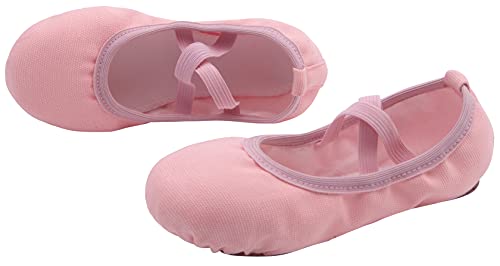 Ballettschuhe Kinder Tanzschuhe Damen Ballett Ballerina Schuhe Frauen Weich Ballettschläppchen Mädchen für Tanzen Gymnastik Pink 36 von Ulicox