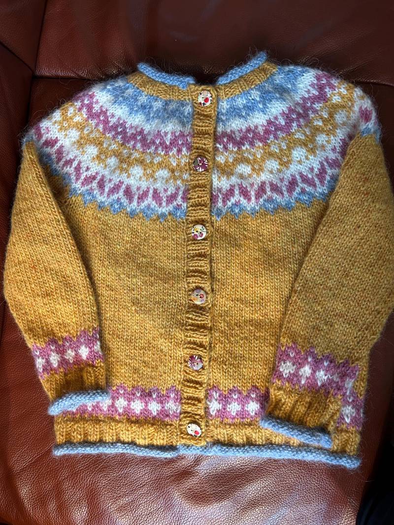 strickjacke Für Kinder Aus Islandwolle, Handarbeit von UlisNeedlework