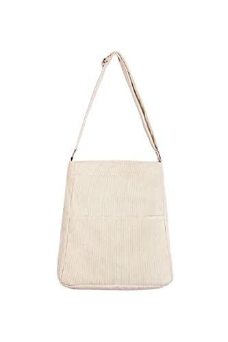 Ulisty Damen/Mädchen Grosse Kapazität Cord Fäch Tragetasche Mode Schultertasche Hobo Tasche Lässig Umhängetasche Einkaufstasche Handtasche Aprikose von Ulisty