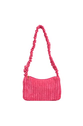 Ulisty Kleine Umschlagtasche für Damen, Kord, Unterarmtasche, quadratische Tasche, modische Umhängetasche, Handtasche, Pink, Einheitsgröße von Ulisty