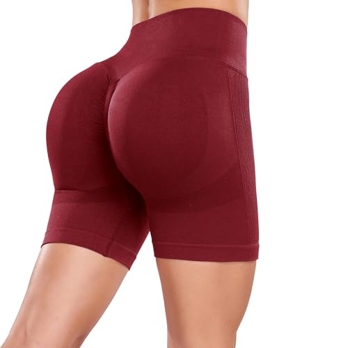 Ulknyss Sport Shorts Damen Push Up Booty Scrunch Sporthose Kurze Leggings Seamless Gym Shorts Hohe Taille Workout Fitness Radlerhose Damen von Ulknyss