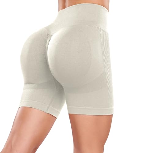 Ulknyss Sport Shorts Damen Push Up Booty Scrunch Sporthose Kurze Leggings Seamless Gym Shorts Hohe Taille Workout Fitness Radlerhose Damen von Ulknyss