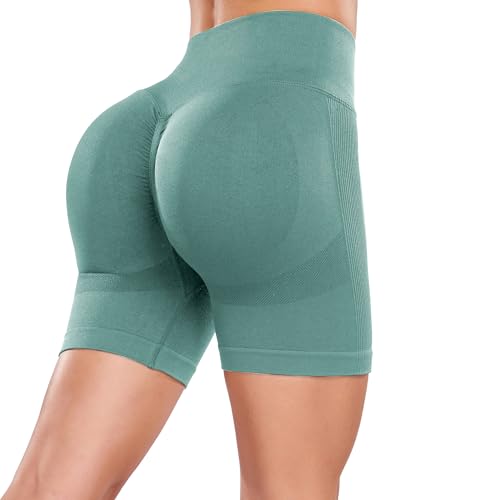 Ulknyss Sport Shorts Damen Push Up Booty Scrunch Sporthose Kurze Leggings Seamless Gym Shorts Hohe Taille Workout Fitness Radlerhose Damen von Ulknyss
