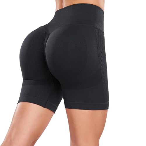 Ulknyss Sport Shorts Damen Push Up Booty Scrunch Sporthose Kurze Leggings Seamless Gym Shorts Hohe Taille Workout Fitness Radlerhose Damen von Ulknyss