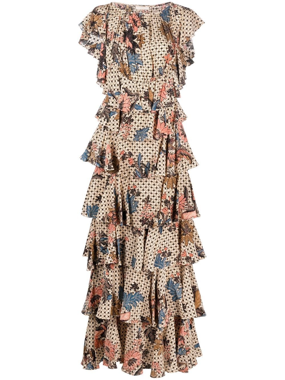 Ulla Johnson Seidenkleid mit Blumen-Print - Nude von Ulla Johnson